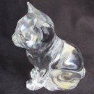Princess House 24% crystal glass cat paperweight with sticker