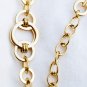 Express gold tone chucky chain link necklace 60 inches small and large links