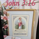Leisure Arts 2694 John 3:16 cross stitch pattern Jesus with lamb Leisure Arts 2694 John 3:16 cross stitch pattern Jesus with lamb