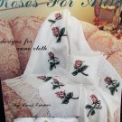 Leisure Arts 845 Roses for Anne Cloth cross stitch pattern leaflet