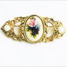 1928 pin porcealin rose center faux pearls gold tone jewelry 1928 pin porcealin rose center faux pearls gold tone jewelry