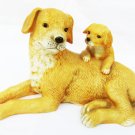 Homco yellow Labrador retriever and pup #1471 figurine Homco yellow Labrador retriever and pup #1471 figurine