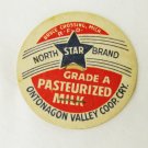 6 Bottle caps North Star Brand Grade A Pasteurized Milk Ontonagon Valley