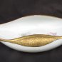 Limoges T&V two handled dish boat painted flowers gold trim 10"x4" antique bowl
