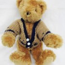 Vermont Teddy Bear jointed 12" tan with knitted sweater