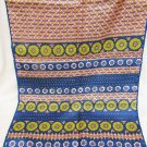 Scarf pink blue yellow made Japan polyester 15 x 46" never used
