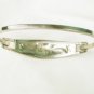 Sterling bracelet red abalone front Mexico mark cuff style