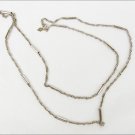 Sarah Coventry chain necklace silver tone 35" long solid spacers Sarah Coventry chain necklace silver tone 35" long solid spacers