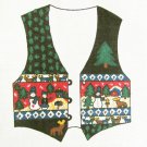 Vest sewing fabric panel Peace in Country Springs Industries snowmen