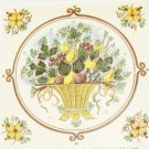 Delft tile fruit basket full color 6" handpainted Dutch Holland