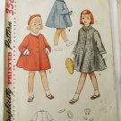 Simplicity 4576 girls coat & beret pattern vintage 1950s size 5 breast 23 1/2