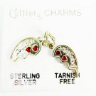 Sterling charms mother daughter two heart halves Cellini new on card