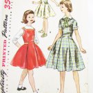 Simplicity 1708 girls jumper dress pattern size 8 breast 26 vintage 1956