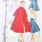 Simplicity 1940 girls coat & dress pattern size 8 breast 26 vintage 1956