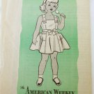 Mail in 3801 child sun dress vintage American Weekly pattern size 6 breast 24