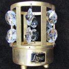 Lovsjo Sweden 24 KT gold plated candle holder with prisms as is