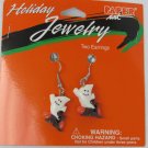 Halloween ghost & pumkin earrings dangles pierced ears