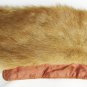 Mink collar light brown satin lined front hooks vintage 25" long 3-4" wide great