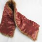 Mink collar light brown satin lined front hooks vintage 25" long 3-4" wide great