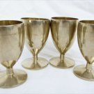 4 pewter made Holland stem cordial shot glasses 4 pewter made Holland stem cordial shot glasses
