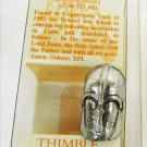 Westair Coppergate York Helmet thimble pewter metal in box England