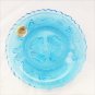 Westmoreland Wedding Day & Three Weeks After blue glas plate 3 1/4" with sticker