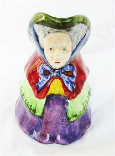 Toby jug pitcher medieval peasant lady costume made England porcelain vintage