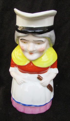 Toby jug pitcher lady baker cook costume made Japan porcelain vintage