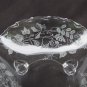 Fostoria Lacy Leaf triangle dish footed crimped top bon bon