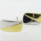 ia Sophia gold silver tone earrings pierce stud ears signed