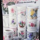 Cross stitch Bouquet of Mugs Leisure Arts leaflet 2135 Mother Grandma roses