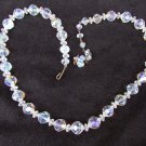 Faceted crystal necklace 22 inches very iridescent beads Faceted crystal necklace 22 inches very iridescent beads
