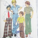 Simplicity 6058 boys shirt bell-bottom pants & jeans size 4 Uncut envleope damaged