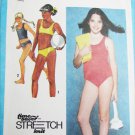 Simplicity 9447 girls one or 2 piece swim bathing suits sizes 7 8 10 not used