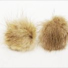 Mink earrings vintage screw back light color 1 inch