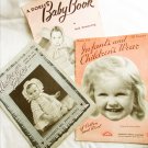 3 Baby infant crochet knit pattern booklets Chadwick Woolies Dawn & Doreen