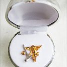 Guardian angel golf lapel pin gold silver tone in silver tone golf ball Guardian angel golf lapel pin gold silver tone in silver tone golf ball