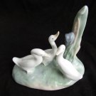 Nao Lladro three ducks porcelain Spain figurine