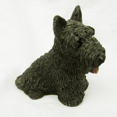 Stone critter small scottish terrier scotty dog black 2 1/4 inches