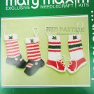 Mary Maxim knit Christmas ornaments mini Mary Janes & Sneakers pattern