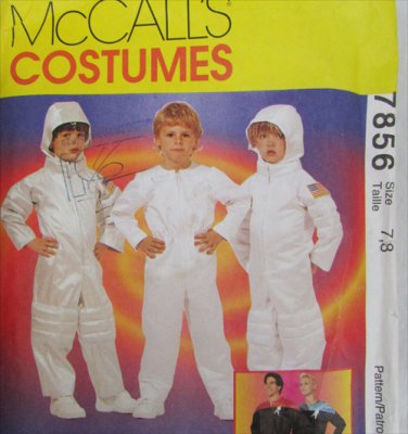 McCall 7856 space suit pattern boys size 7 8 partially cut costume