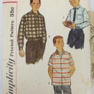 Simplicity 2212 boys shirt vintage 1957 pattern size 8