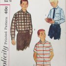 Simplicity 2212 boys shirt vintage 1957 pattern size 12