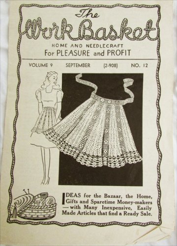 Apron crochet pattern Workbasket Vol 9 No. 12 vintage