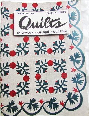 1942 Spool Cotton Company Quilts patchwork applique & quilting book 190