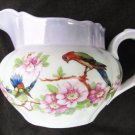PK Germany utlity pitcher parrot bird & cherry blossoms #223 small 3 1/2"