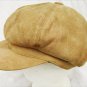 Suede ladies hat newboy style front brim retro 1970s cabbie black lining