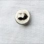 8 Rhinestone silver plastic buttons 3/8" diameter