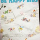 Leisure Arts 2437 Be Happy Bibs cross stitch leaflet 8 designs Leisure Arts 2437 Be Happy Bibs cross stitch leaflet 8 designs