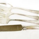 Gorham Vanity Fair silverplate place setting 4 pieces 1 knife 1 fork 1 salad 1 spoon